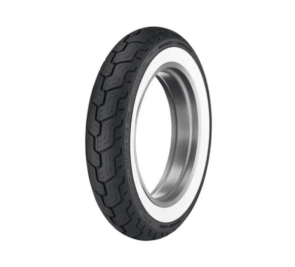 Harley-Davidson Dunlop Tire Series – D402 MU85B16 Wide Whitewall – 16″ Rear