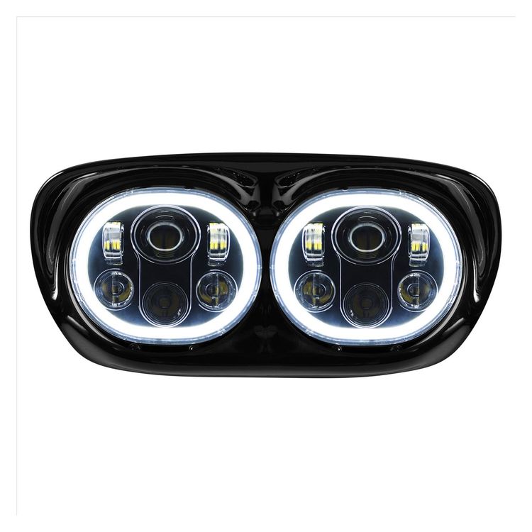 HogWorkz LED Dual Halomaker Headlights For Harley Road Glide 1998-2013