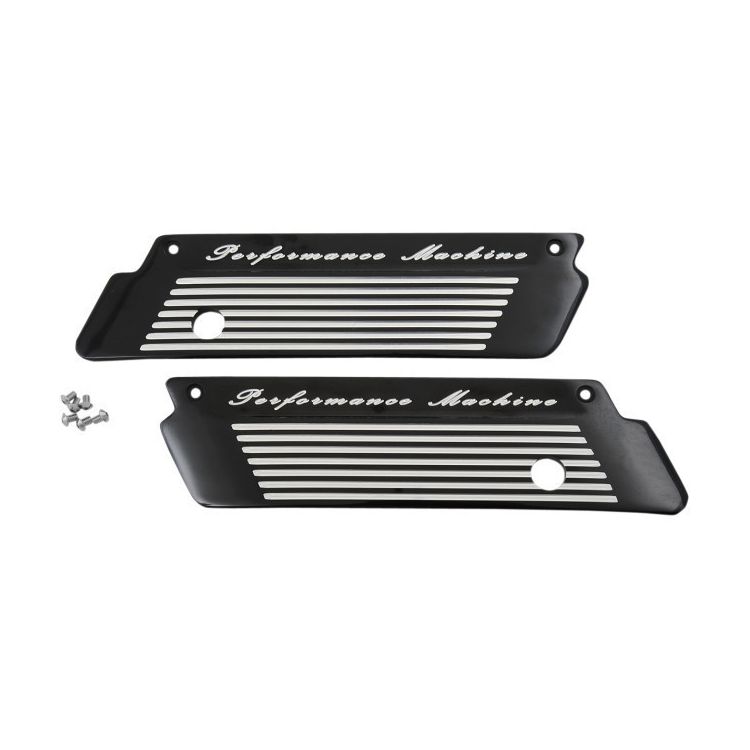 Performance Machine Fluted Saddlebag Latch Covers For Harley Touring